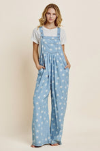 Load image into Gallery viewer, Oddi Star Printed Jumpsuit in Light Denim
