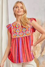 Load image into Gallery viewer, Savanna Jane Multi Color Mixed Print Top Shirts &amp; Tops Savanna Jane   

