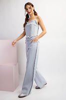 ee:some Stone Washed Distressed Straight Leg Pants in Denim