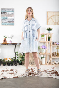 BlueVelvet Denim Dress in Light Denim Dress BlueVelvet   