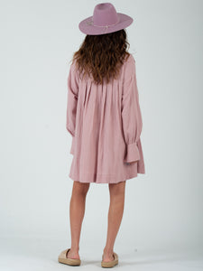 Lucca Couture KIARA Button Down Mini Dress in Satinwood Dress Lucca Couture   