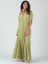 Load image into Gallery viewer, Lucca Couture GINGER Maxi Dress in Cyber Lime Dresses Lucca Couture   
