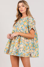 Load image into Gallery viewer, Sage+Fig Floral Print Babydoll Top in Multi Shirts &amp; Tops Sage+Fig   
