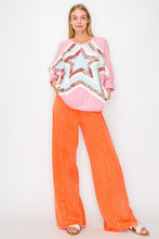 Load image into Gallery viewer, J.Her Quilted Star Patched Top in Pink Multi Shirts &amp; Tops J.Her   
