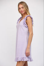 Load image into Gallery viewer, FATE Solid Color Casual Mini Dress in Lilac Breeze
