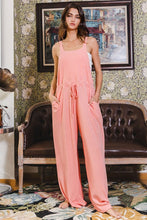 Load image into Gallery viewer, BucketList O-ring &amp; Strap Wide Leg Jumpsuit in Coral Jumpsuit Bucketlist   
