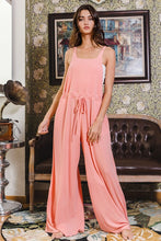 Load image into Gallery viewer, BucketList O-ring &amp; Strap Wide Leg Jumpsuit in Coral Jumpsuit Bucketlist   
