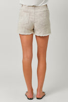 Mystree Washed Denim Shorts in Oatmeal