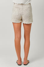 Load image into Gallery viewer, Mystree Washed Denim Shorts in Oatmeal
