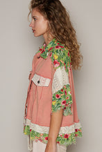 Load image into Gallery viewer, POL Oversized Half Sleeve Jacket in Guava Pink Multi Jacket POL Clothing   
