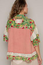 Load image into Gallery viewer, POL Oversized Half Sleeve Jacket in Guava Pink Multi Jacket POL Clothing   
