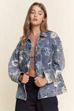 Load image into Gallery viewer, J.nna Floral Print Jacket in Floral Denim
