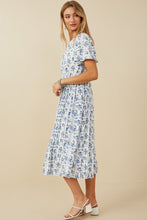 Load image into Gallery viewer, Hayden Ditsy Floral Print Midi Dress in Blue Dresses Hayden   
