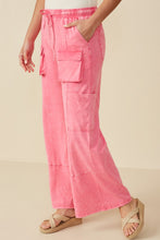 Load image into Gallery viewer, Hayden Wide Leg Cargo Pants in Pink Pants Hayden   
