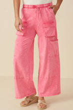 Load image into Gallery viewer, Hayden Wide Leg Cargo Pants in Pink Pants Hayden   
