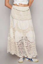 Load image into Gallery viewer, POL Crochet Skirt with Waved Edge Hem in Natural ON ORDER
