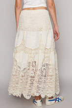 Load image into Gallery viewer, POL Crochet Skirt with Waved Edge Hem in Natural ON ORDER
