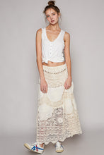 Load image into Gallery viewer, POL Crochet Skirt with Waved Edge Hem in Natural ON ORDER
