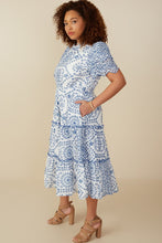 Load image into Gallery viewer, Hayden Eyelet Lace Midi Dress in Blue
