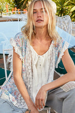 Load image into Gallery viewer, POL Print and Lace Detailed Top in Ivory Multi Shirts &amp; Tops POL Clothing   
