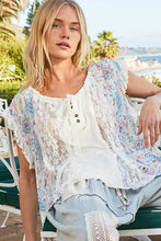 Load image into Gallery viewer, POL Print and Lace Detailed Top in Ivory Multi Shirts &amp; Tops POL Clothing   
