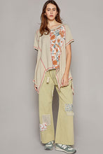 Load image into Gallery viewer, POL Oversized Knit and Floral Top in Pure Sage Shirts &amp; Tops POL Clothing   
