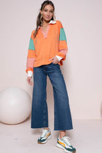 Load image into Gallery viewer, Hailey &amp; Co Oversized Color Block Top in Coral
