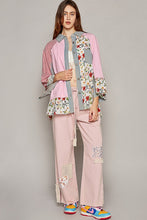 Load image into Gallery viewer, POL Oversized Mixed Print Top with Raglan Sleeves in Pink/Red Shirts &amp; Tops POL Clothing   
