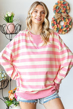 Load image into Gallery viewer, First Love OVERSIZED Striped Top in Pink
