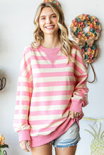 Load image into Gallery viewer, First Love OVERSIZED Striped Top in Pink
