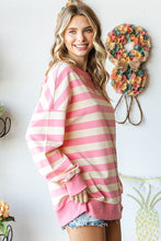 Load image into Gallery viewer, First Love OVERSIZED Striped Top in Pink
