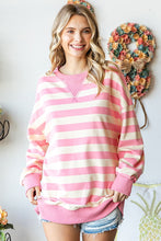 Load image into Gallery viewer, First Love OVERSIZED Striped Top in Pink
