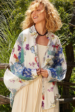 Load image into Gallery viewer, POL OVERSIZED Woven Floral Print Top in Ivory Multi
