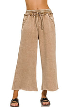 Load image into Gallery viewer, Acid Washed Palazzo Pants in Camel Pants Zenana   
