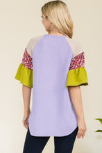 Load image into Gallery viewer, Celeste Color Block Flowy Top in Lavender
