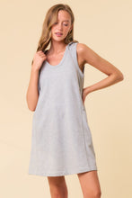 Load image into Gallery viewer, Doe and Rae Sleeveless Hooded Dress in Heather Grey
