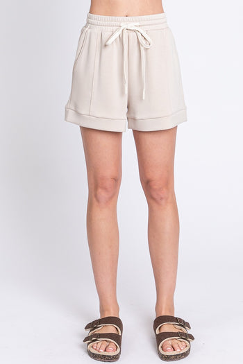 Sewn+Seen Solid Color Top and Shorts Set in Ecru Set Sewn+Seen   