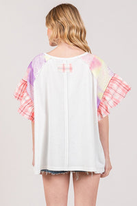 Sage+Fig Daisy Applique Patch Top in Pink