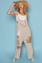 Load image into Gallery viewer, POL Ribbed Knit Jumpsuit with Heart Patches in Almond
