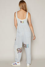 Load image into Gallery viewer, POL Ribbed Knit Jumpsuit with Heart Patches in Powder Blue
