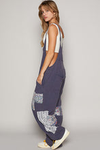 Load image into Gallery viewer, POL Ribbed Knit Jumpsuit with Heart Patches in Ink Navy
