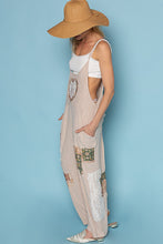 Load image into Gallery viewer, POL Ribbed Knit Jumpsuit with Heart Patches in Almond
