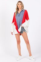 Sewn+Seen Americana Color Block Top in Red/Blue/White Shirts & Tops Sewn+Seen   