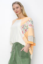 Load image into Gallery viewer, J. Her Color Block Raglan Top in Orange Shirts &amp; Tops J.Her   
