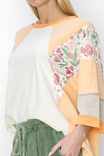 Load image into Gallery viewer, J. Her Color Block Raglan Top in Orange Shirts &amp; Tops J.Her   
