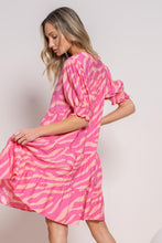 Load image into Gallery viewer, Hailey &amp; Co Two-Toned Print Mini Dress in Pink

