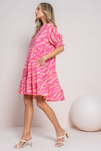 Load image into Gallery viewer, Hailey &amp; Co Two-Toned Print Mini Dress in Pink
