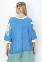 Load image into Gallery viewer, J.Her Quilted Flower Patch Top in Blue
