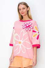 Load image into Gallery viewer, J.Her Quilted Flower Patch Top in Pink
