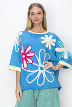 Load image into Gallery viewer, J.Her Quilted Flower Patch Top in Blue
